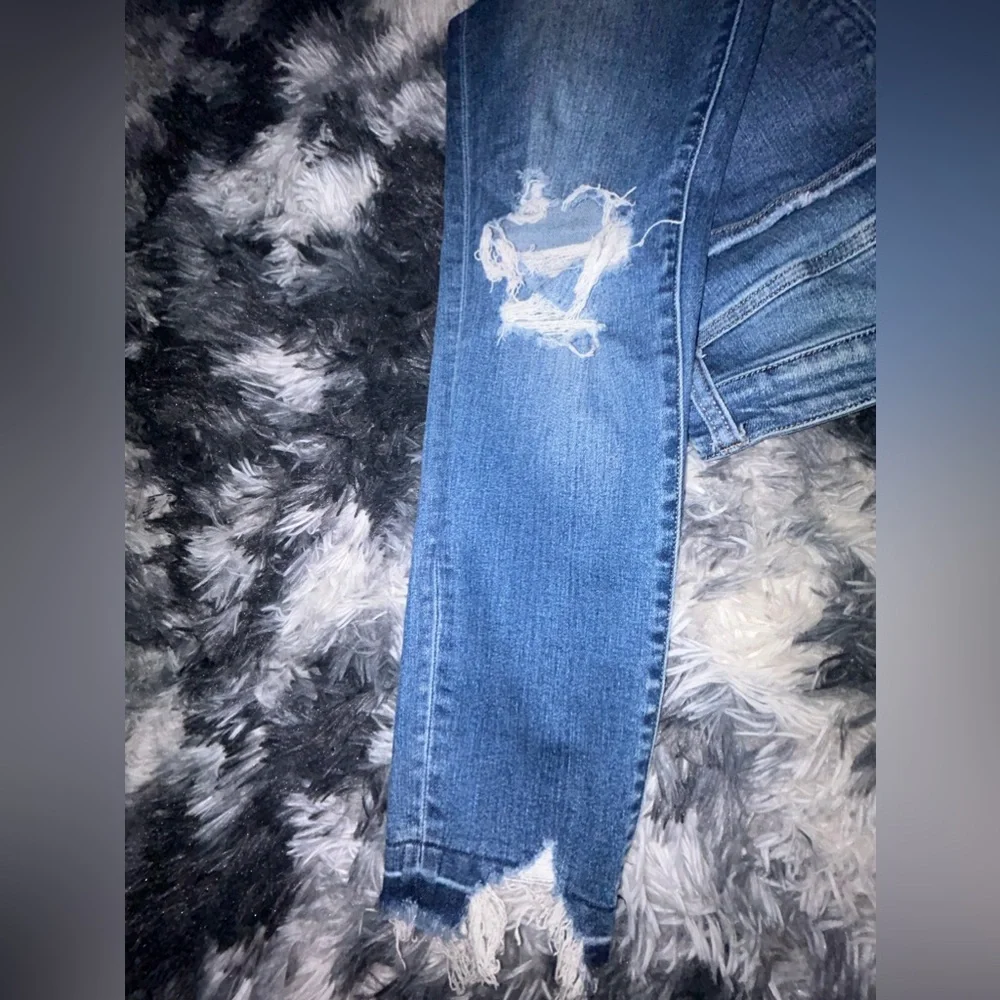 Flying monkey high rise distressed hem skinny jeans size 29 - Picture 4 of 8